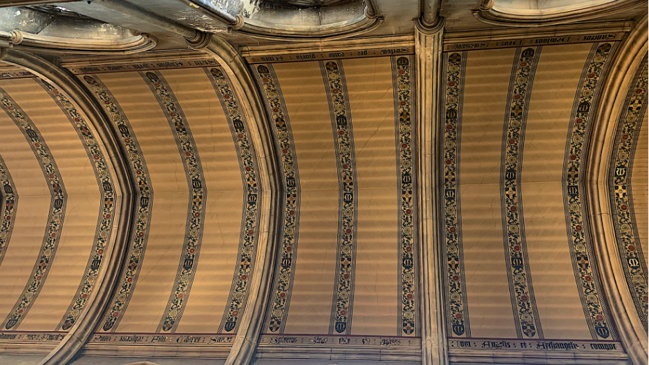 The church ceiling after conservation