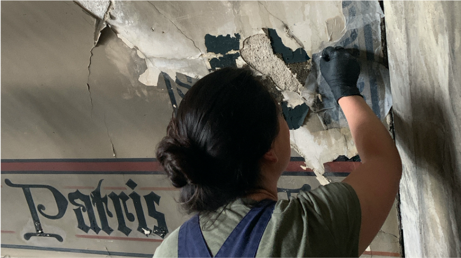 Conservation work in progress